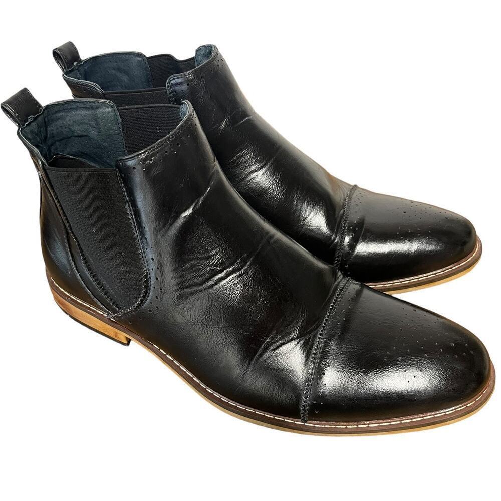 Amali Men's Leather Manmade High Rise Boots Size 13